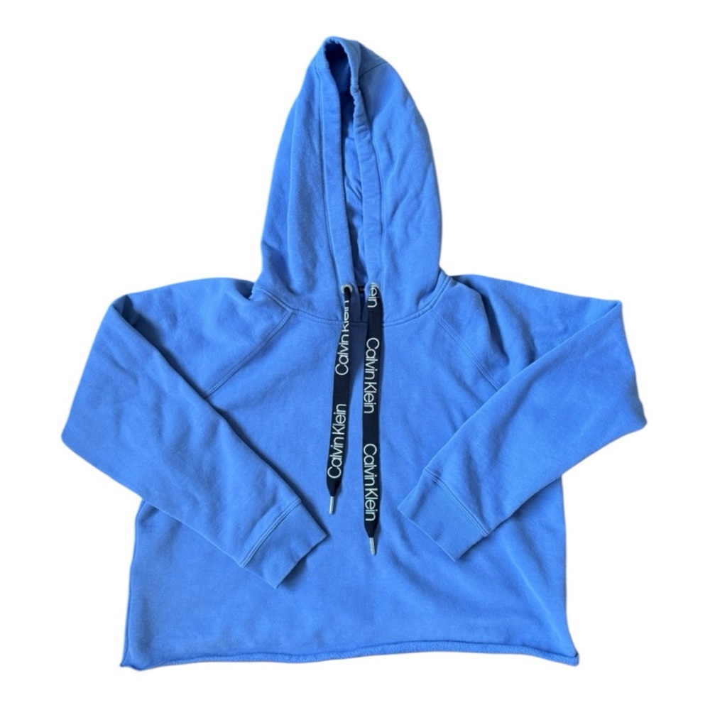 Calvin Klein Periwinkle Hoodie with Logo Drawstrings